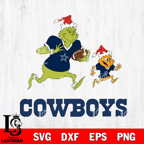 Dallas Cowboys The Grinch & Max Football Cricut,Christmas SVG DXF EPS PNG FILE, Digital Download,Instant Download, Silhouette