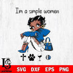 Dallas Mavericks Betty Boop Black Fan I Am Simple Women Svg Eps Dxf Png File, Digital Download