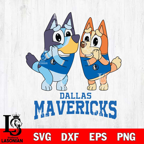 Dallas Mavericks Bluey & Bingo 15 Svg Eps Dxf Png File, NBA svg, Digital Download, Instant Download
