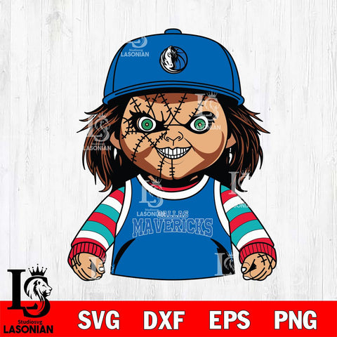 Dallas Mavericks Chucky Horror basketball SVG DXF EPS PNG FILE, NBA File Cut,Halloween Digital Download,Instant Download, Silhouette
