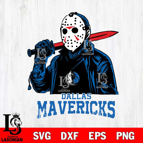 Dallas Mavericks Jason Voorhees Horror 12 Svg Eps Dxf Png File, NBA svg, Digital Download, Instant Download