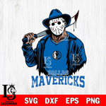 Dallas Mavericks Jason Voorhees Horror 13 Svg Eps Dxf Png File, NBA svg, Digital Download, Instant Download