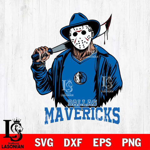Dallas Mavericks Jason Voorhees Horror 13 Svg Eps Dxf Png File, NBA svg, Digital Download, Instant Download