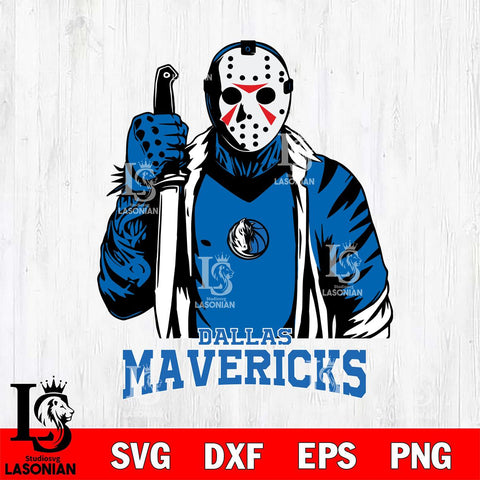 Dallas Mavericks Jason Voorhees Horror 3 Svg Eps Dxf Png File, NBA svg, Digital Download, Instant Download