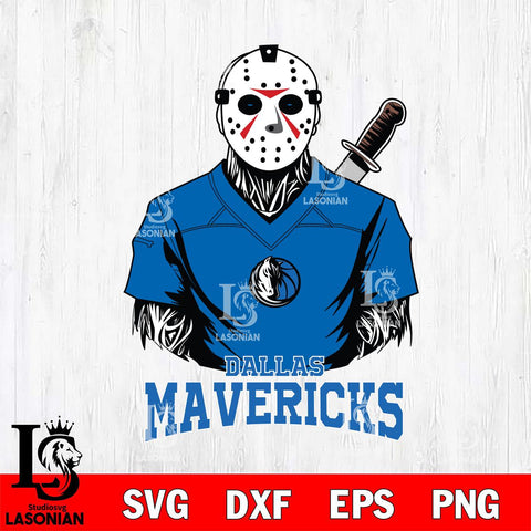 Dallas Mavericks Jason Voorhees Horror 4 Svg Eps Dxf Png File, NBA svg, Digital Download, Instant Download