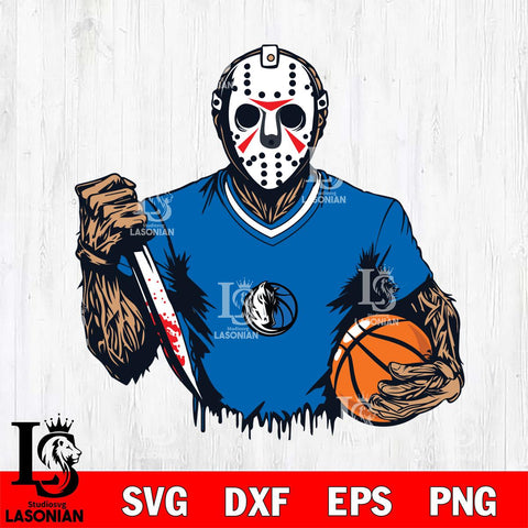 Dallas Mavericks Jason Voorhees Horror 5 Svg Eps Dxf Png File, NBA svg, Digital Download, Instant Download