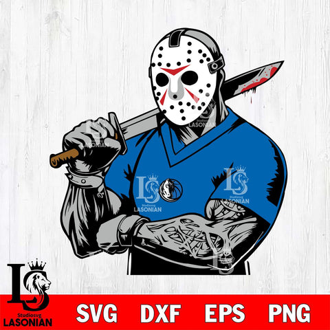 Dallas Mavericks Jason Voorhees Horror 6 Svg Eps Dxf Png File, NBA svg, Digital Download, Instant Download