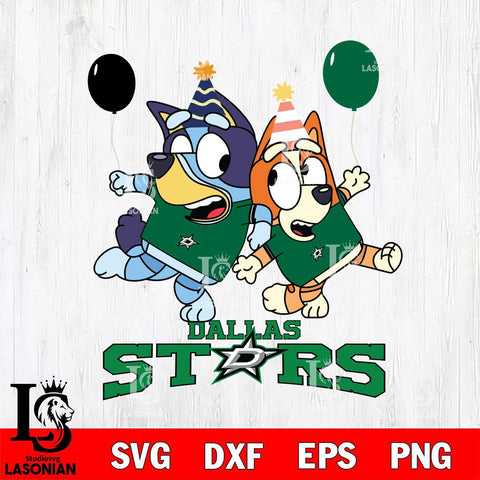 Dallas Stars Bluey & Bingo 11 Svg Eps Dxf Png File, NHL svg, Digital Download, Instant Download