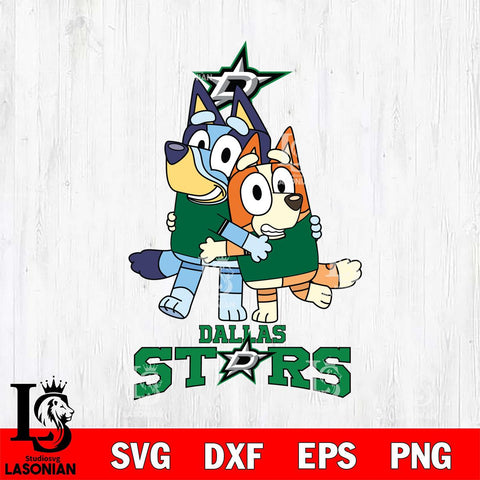 Dallas Stars Bluey & Bingo 12 Svg Eps Dxf Png File, NHL svg, Digital Download, Instant Download