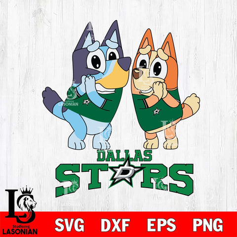 Dallas Stars Bluey & Bingo 15 Svg Eps Dxf Png File, NHL svg, Digital Download, Instant Download
