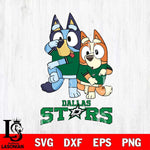 Dallas Stars Bluey & Bingo 18 Svg Eps Dxf Png File, NHL svg, Digital Download, Instant Download
