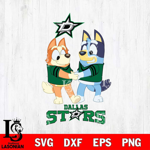 Dallas Stars Bluey Chilli Dance Svg Eps Dxf Png File, Digital Download, Instant Download