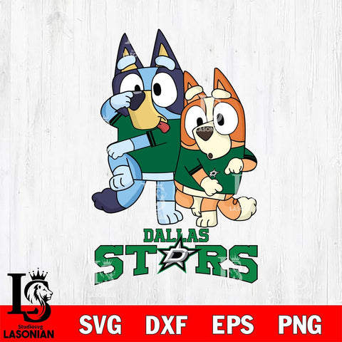 Dallas Stars Bluey Chilli Dance Mode Svg Eps Dxf Png File, Digital Download, Instant Download