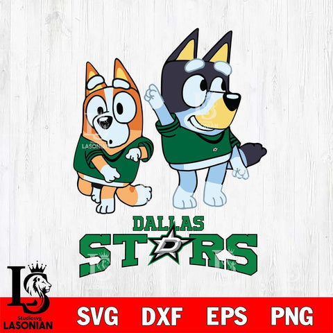 Dallas Stars Bluey Chilli Mode Dance Svg Eps Dxf Png File, Digital Download, Instant Download