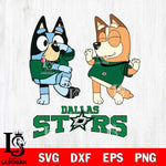 Dallas Stars Bluey Chilli Sport Svg Eps Dxf Png File, Digital Download, Instant Download