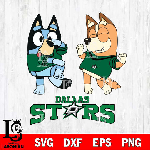 Dallas Stars Bluey Chilli Sport Svg Eps Dxf Png File, Digital Download, Instant Download