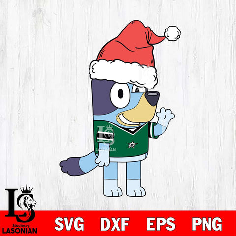Dallas Stars Bluey Christmas Svg Eps Dxf Png File, Digital Download, Instant Download