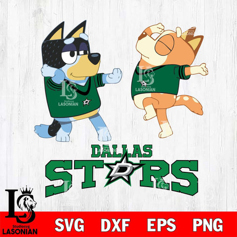 Dallas Stars Bluey Dance Svg Eps Dxf Png File, Digital Download, Instant Download