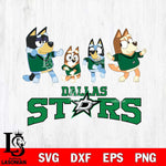 Dallas Stars Bluey Dance Mode Squats Svg Eps Dxf Png File, Digital Download, Instant Download