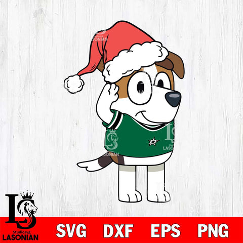 Dallas Stars Bluey Jack Christmas Svg Eps Dxf Png File, Digital Download, Instant Download