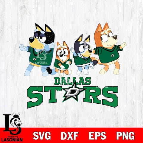 Dallas Stars Bluey Mode Dance Squats Svg Eps Dxf Png File, Digital Download, Instant Download