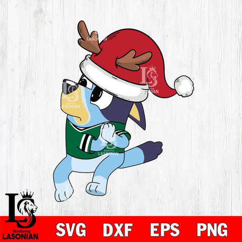 Dallas Stars Bluey Santa Claus Christmas Svg Eps Dxf Png File, Digital Download, Instant Download