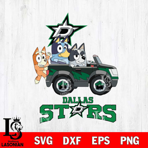 Dallas Stars Bluey friends Svg Eps Dxf Png File, NHL svg, Digital Download, Instant Download