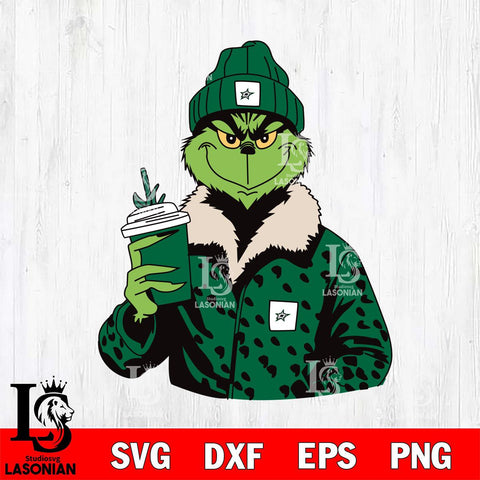 Dallas Stars Boujee Grinch 12 Svg Eps Dxf Png File, Digital Download, Instant Download