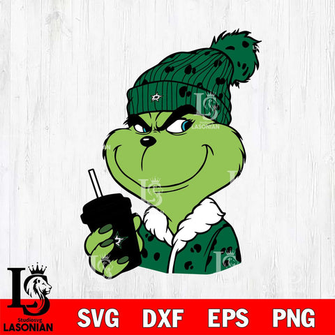 Dallas Stars Boujee Grinch 3 Svg Eps Dxf Png File, Digital Download, Instant Download