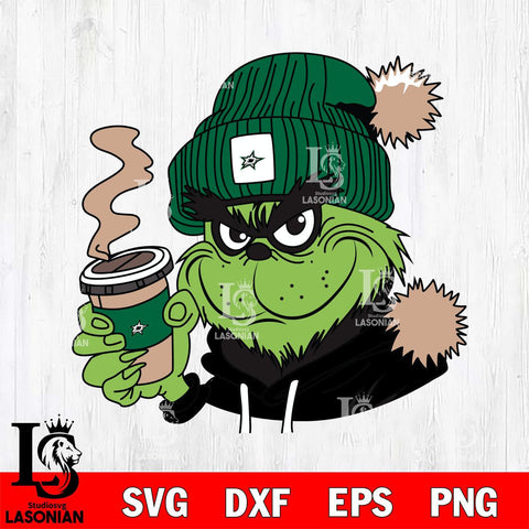 Dallas Stars Boujee Grinch 4 Svg Eps Dxf Png File, Digital Download, Instant Download