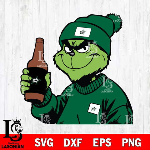 Dallas Stars Boujee Grinch 5 Svg Eps Dxf Png File, Digital Download, Instant Download