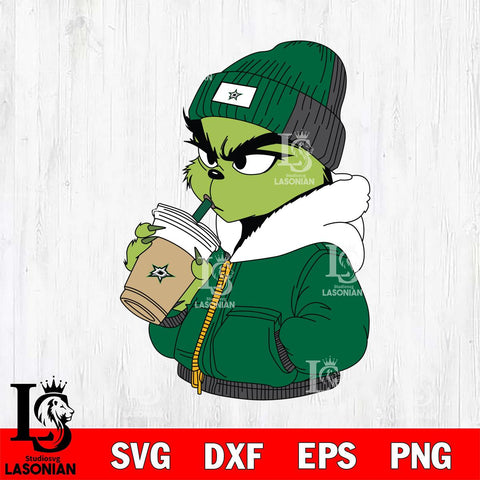 Dallas Stars Boujee Grinch 6 Svg Eps Dxf Png File, Digital Download, Instant Download