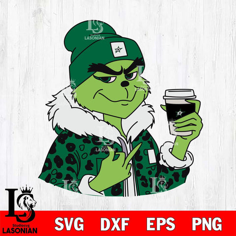 Dallas Stars Boujee Grinch 7 Svg Eps Dxf Png File, Digital Download, Instant Download