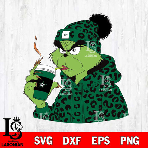 Dallas Stars Boujee Grinch 8 Svg Eps Dxf Png File, Digital Download, Instant Download