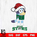 Dallas Stars Christmas Bluey Hat Svg, Christmas Svg , NHL svg , Digital Download, dxf eps png pdf file