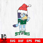 Dallas Stars Christmas Bluey Say Hi Svg, Christmas Svg , NHL svg , Digital Download, dxf eps png pdf file