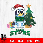 Dallas Stars Christmas Bluey Tree Sport Svg, Christmas Svg , NHL svg , Digital Download, dxf eps png pdf file