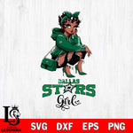 Dallas Stars Fashion Black Fan Girl Betty Boop, Svg Eps Dxf Png File, Digital Download