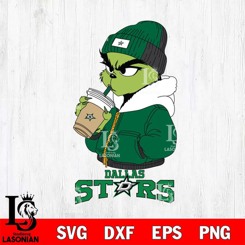 Dallas Stars Grinch Bougie Christmas Cut Files, Cricut,Christmas Svg Dxf Eps Png file , Digital Download