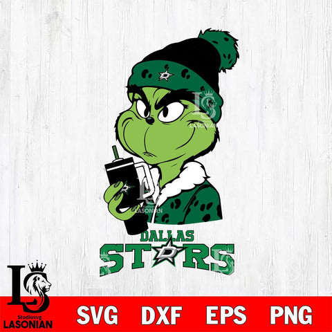 Dallas Stars Grinch Bougie Leopard Svg Eps Dxf Png File, Digital Download, Instant Download