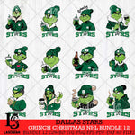 Dallas Stars Grinch Christmas NHL Bundle 12 Cut Files, Cricut,Christmas Svg Dxf Eps Png file , Digital Download