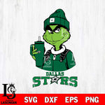 Dallas Stars Grinch Football Christmas Cut Files, Cricut,Christmas Svg Dxf Eps Png file , Digital Download