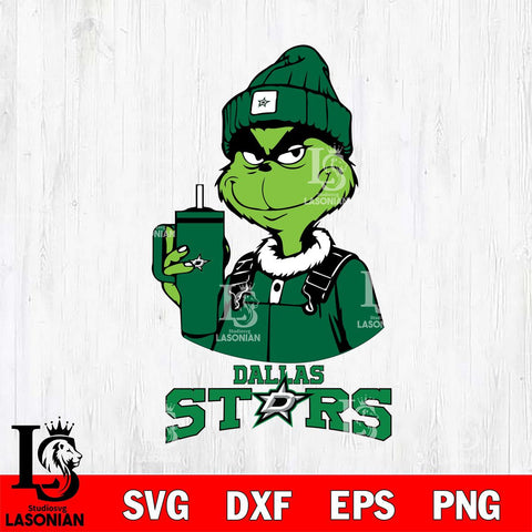 Dallas Stars Grinch Football Christmas Cut Files, Cricut,Christmas Svg Dxf Eps Png file , Digital Download