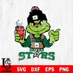 Dallas Stars Grinch with coffee Svg Eps Dxf Png File, Digital Download, Instant Download