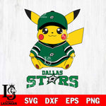 Dallas Stars Pikachu NHL Hockey SVG DXF EPS PNG FILE,NHL File Cut,Disney Digital Download,Instant Download, Silhouette