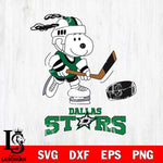 Dallas Stars Snoopy Hockey Svg Eps Dxf Png File, Digital Download , Instant Download, Svg Files