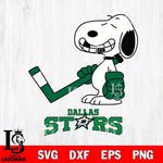 Dallas Stars Snoopy Hockey Sport Svg Eps Dxf Png File, Digital Download , Instant Download, Svg Files