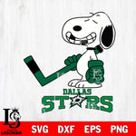Dallas Stars Snoopy NHL Hockey SVG DXF EPS PNG FILE,NHL File Cut,Disney Digital Download,Instant Download, Silhouette