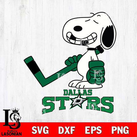 Dallas Stars Snoopy NHL Hockey SVG DXF EPS PNG FILE,NHL File Cut,Disney Digital Download,Instant Download, Silhouette