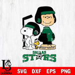 Dallas Stars Snoopy and Charlie Brown Hockey Svg Eps Dxf Png File, Digital Download , Instant Download, Svg Files